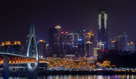 重庆嘉陵江千厮门大桥之夜景—高清视频下载、购买_视觉中国视频素材中心