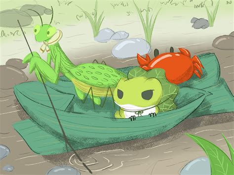 【2018.2.2】小青蛙与它的小伙伴|插画|插画习作|flymiss_ - 临摹作品 - 站酷 (ZCOOL)