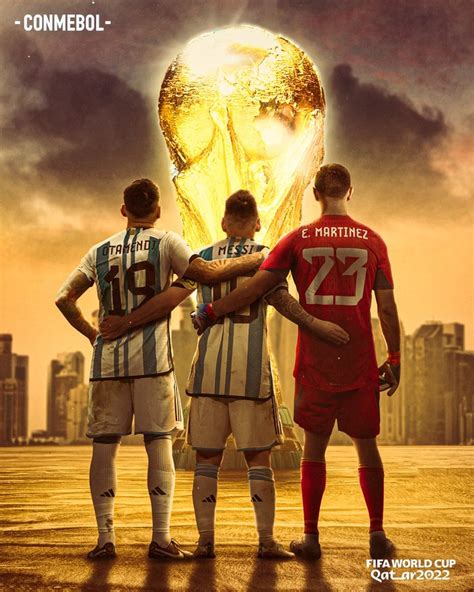 南美足联官推晒海报祝贺阿根廷晋级决赛：把奖杯带回南美大陆！-直播吧