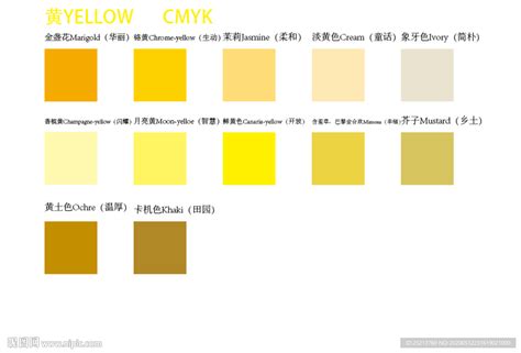 色卡——黄色配色图片