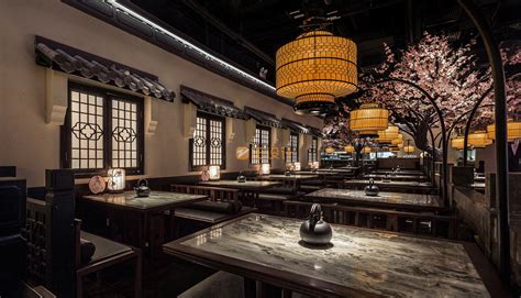 800平方桃花里主题中式餐厅餐厅效果图-设计案例 - 正设计