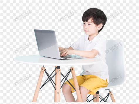 儿童教育小男孩使用电脑网上教育元素素材下载-正版素材400502876-摄图网