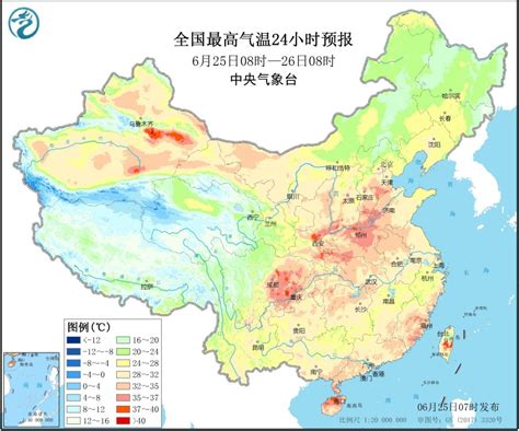全国最高气温24小时预报图-中国气象局政府门户网站