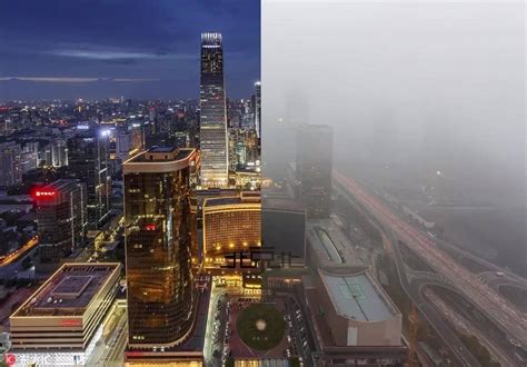 雾霾对比大片 反差犹如两个世界 - 今日热点 - 新湖南