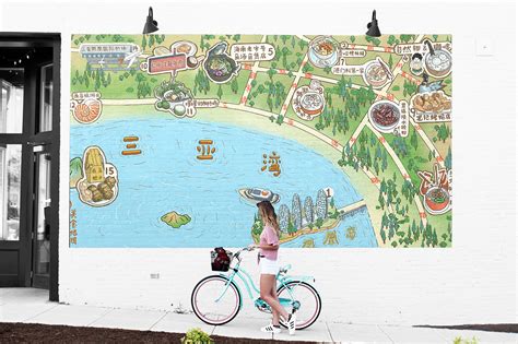 三亚天涯区美食地图|插画|商业插画|Hello_行礼_原创作品-站酷ZCOOL