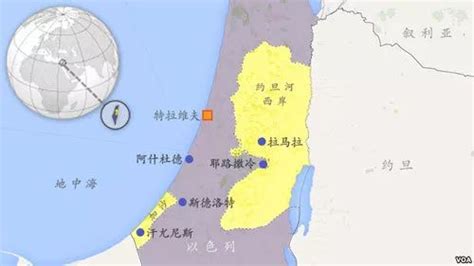 巴以地图图片