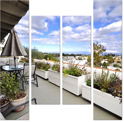 Модульная картина Балкон с видом на город: - Арт. 120010 | Купить в ...