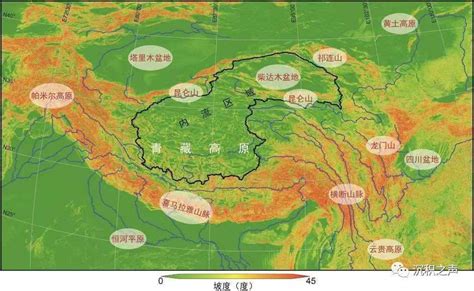 青藏高原地图图片