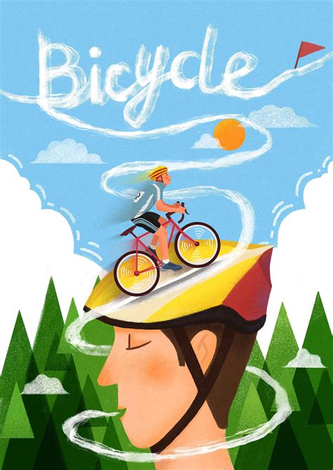 自行车海报|插画|创作习作|WZF_FANG - 原创作品 - 站酷 (ZCOOL)
