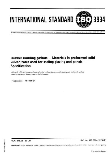 ISO 3934:2021 - Rubber, vulcanized and thermoplastic - Preformed ...