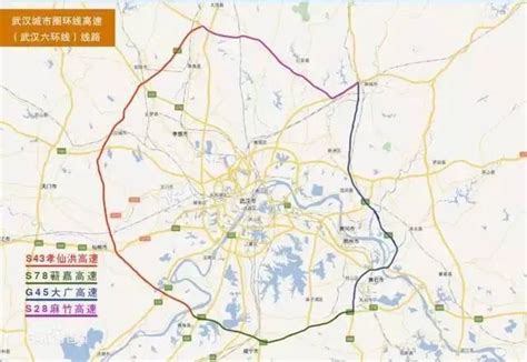 武汉六环线最新规划图（附详细图）- 武汉本地宝