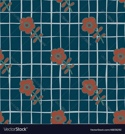 Doodle stylized flowers seamless pattern Vector Image