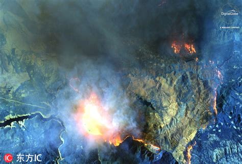 美国加州山火死亡人数升至23人 NASA公布大火卫星照片