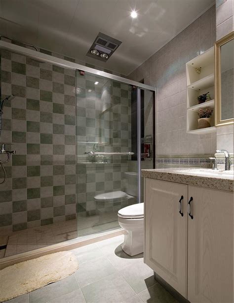 舒适简约美式卫生间淋浴房隔断装潢设计_齐家网装修效果图