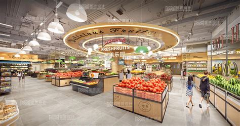 信阳西亚鲜品超市-购物中心设计_农贸菜场设计_百货设计_超市设计_超市设计公司-墨浓设计