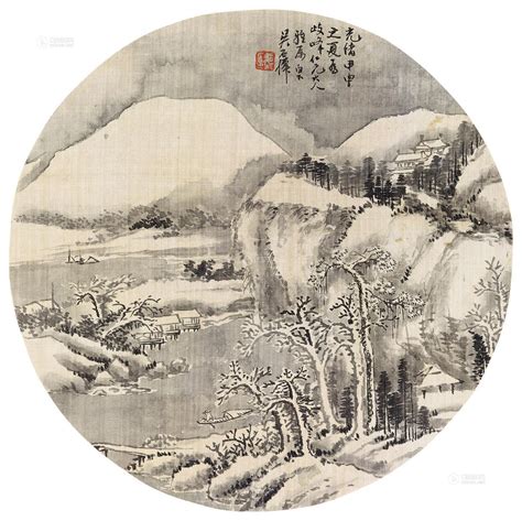 雪溪图图片