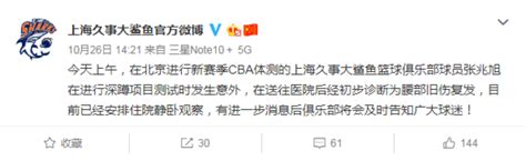 张兆旭意外受伤打乱上海男篮部署，新赛季内线轮换告急 - 周到上海