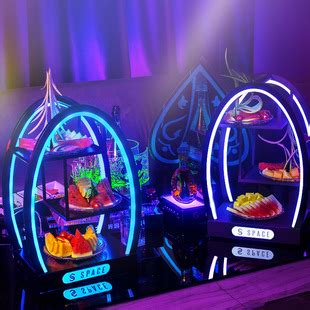 酒吧KTV小吃拼盘四六格亚克方碟LED发光大果碟电光配套透明水果盘-阿里巴巴