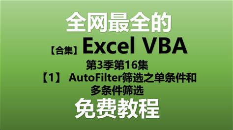 Excel2010VBA视频教程-商品详细