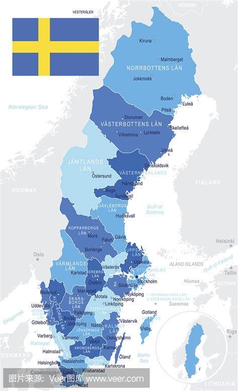 瑞典地图全图中文版-瑞典地图高清中文版下载jpg格式-绿色资源网