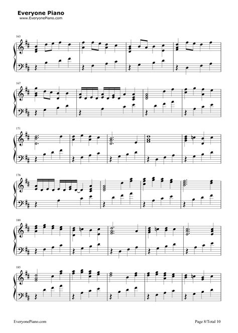 D大调卡农原版-约翰·帕赫贝尔五线谱预览8-钢琴谱文件（五线谱、双手简谱、数字谱、Midi、PDF）免费下载