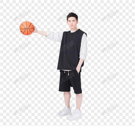 帅气男生拿篮球打篮球元素素材下载-正版素材400245633-摄图网