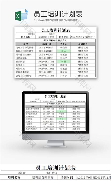 物业每日工作流程表格Excel模板下载_熊猫办公