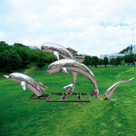 延吉不锈钢海豚雕塑厂家 海豚不锈钢喷水雕塑_不锈钢海豚雕塑_新乐市鸿景雕刻厂