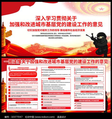加强和改进城市基层党的建设工作意见展板图片_展板_编号10377047_红动中国