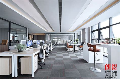 金融集团办公室装修设计效果图_岚禾设计
