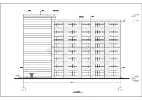 滁州市人民路某8层框架结构商务综合楼建筑结构设计CAD图纸_土木在线