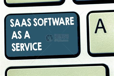 显示Saas软件即服务的概念手写展示在互联网上使用基于云的应用程高清图片下载-正版图片505578588-摄图网