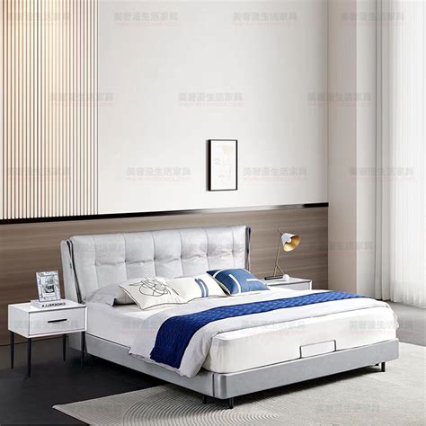 极简科技布卧室软床WN-C2076#成品家具-美奢漫生活家具