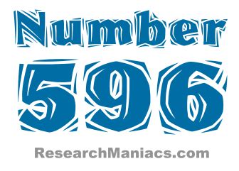 Number 596 - All about number five hundred ninety-six