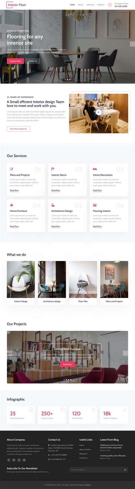 室内设计网站模板，家居网网页设计代码-17素材网