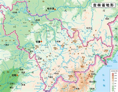长春地势高低图图片