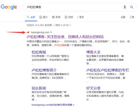 谷歌搜索突显网站的ICO图标和网址_卢松松_新浪博客