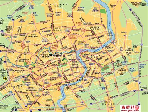 上海市中心城区标准地图 - 上海市地图 - 地理教师网