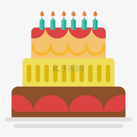 三层生日蛋糕图片