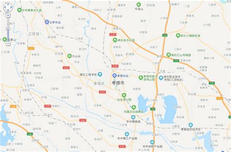孝感市地图图片