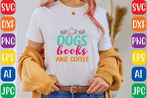 Dogs Books and Coffee Graphic by poligraphicbd · Creative Fabrica