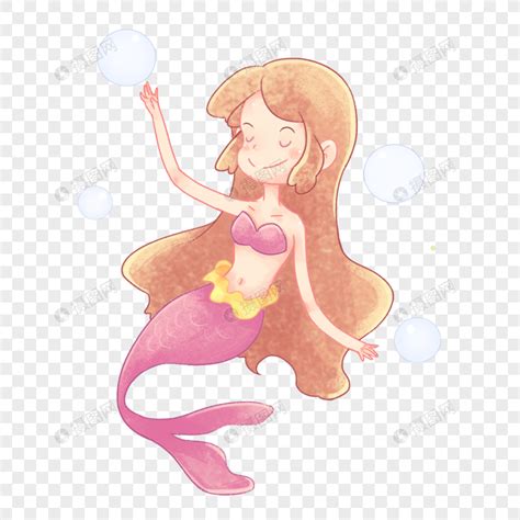 可爱漫画美人鱼图片