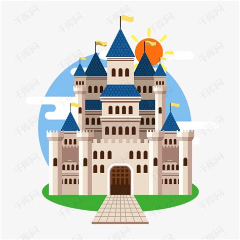 矢量手绘卡通城堡素材图片免费下载-千库网
