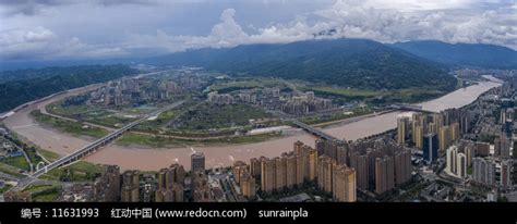 鸟瞰雅安市全景图高清图片下载_红动中国
