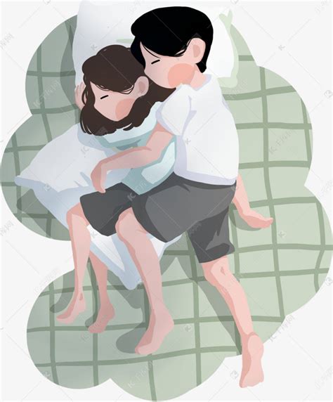 情侣睡觉温馨浪漫图素材图片免费下载-千库网