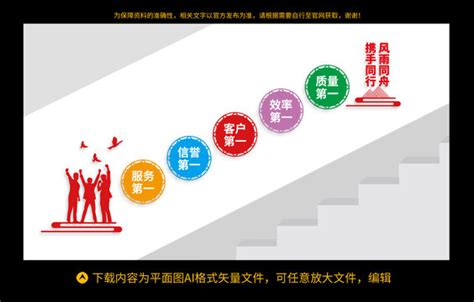 企业文化楼梯文化墙,企业展板,宣传展板模板,设计模板,汇图网www.huitu.com