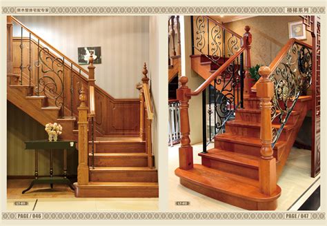 厂家定制精美室内实木整体楼梯家用欧式中式阁楼实木楼梯踏步定做-阿里巴巴