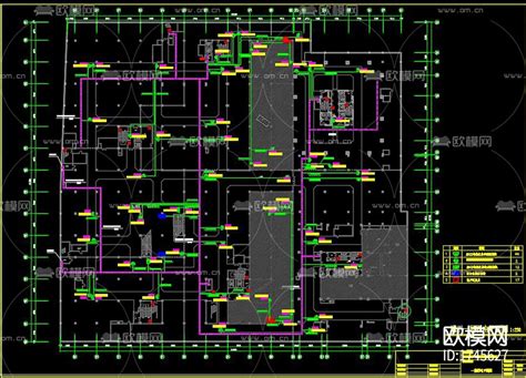 商场cad电路布置图-免费3dmax模型库-欧模网