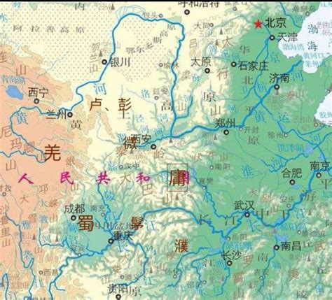秦岭地图图片
