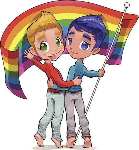 Adorable gay cartoon character Royalty Free Vector Image
